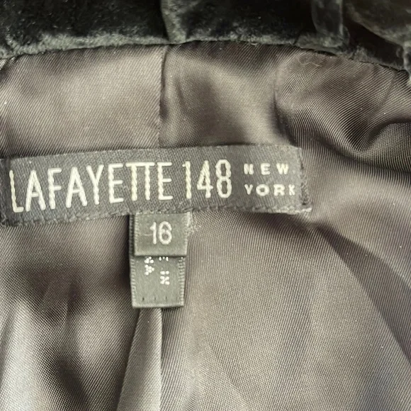 Lafayette 148 Black Silk Blend Jacket Coat - Picture 4 of 10